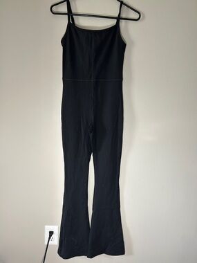 Black Sleeveless Flared Jumpsuit